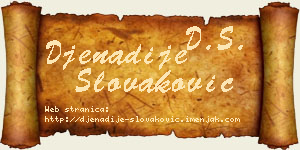 Đenadije Slovaković vizit kartica